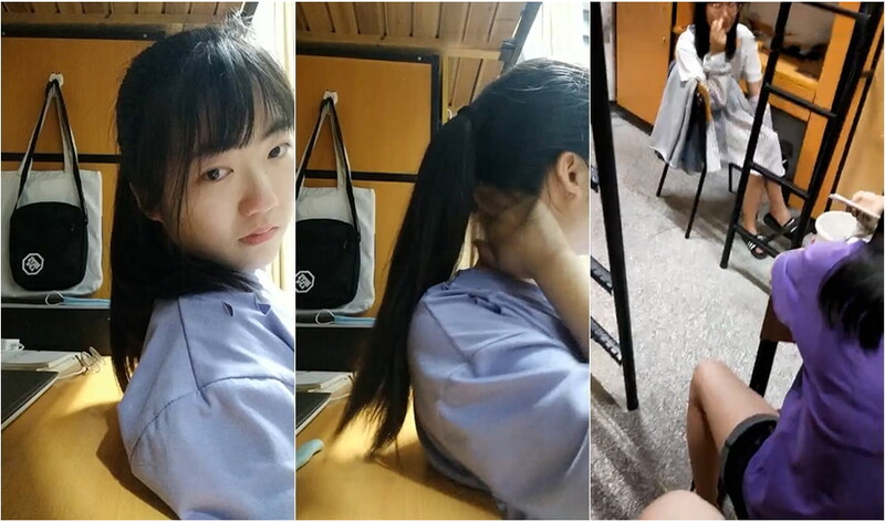 躲在大學女寢裏反差婊,和同學聊天談帥哥,自己褕褕躲在床簾後紫薇,超嫩超粉,現在男友都沒見過 — 2023